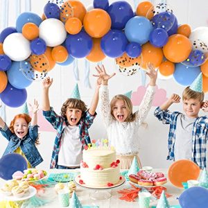 Blue & Orange Balloon Arch Kit – 127 Pcs Party Decor