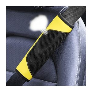 2 Pack Universal Seatbelt Shoulder Pads – Leather Mesh