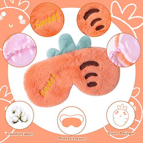 Cute Carrot Plush Sleep Mask for Girls & Women - Travel Fun - Image 5