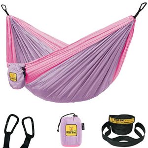 Kids Camping Hammock – Indoor/Outdoor Lavender & Pink
