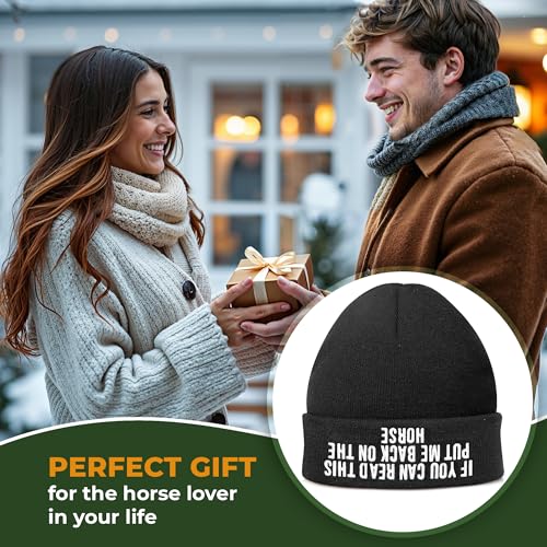 Funny Bobble Beanie for Men - Horse Riding Gifts - Image 6