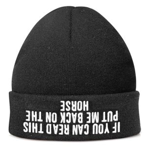 Funny Bobble Beanie for Men – Horse Riding Gifts