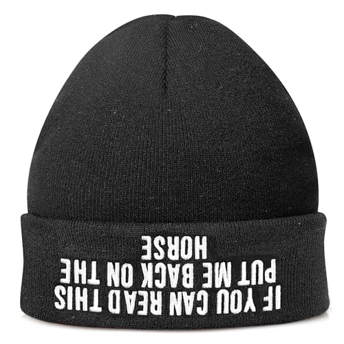 Funny Bobble Beanie for Men - Horse Riding Gifts