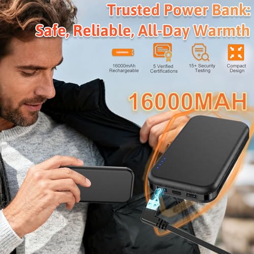 Viutopot Heated Vest | 16000mAh Battery | 8 Heating Zones - Image 5