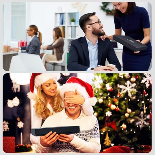 Executive A5 Lined Journal - Hard Cover Leather, Gray - Image 8