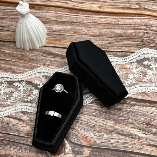 Beatilog Gothic Coffin Ring Box - Double Slot Velvet - Image 6