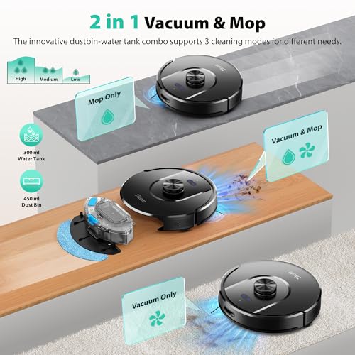 Tikom L8000 Plus Robot Vacuum & Mop - Self-Empty, 6000Pa - Image 7