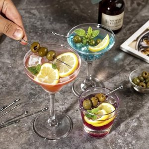 9 Pcs Metal Martini Cocktail Picks – Stainless Steel