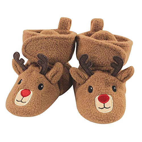 Hudson Baby Fleece Reindeer Booties - Warm & Cozy Socks