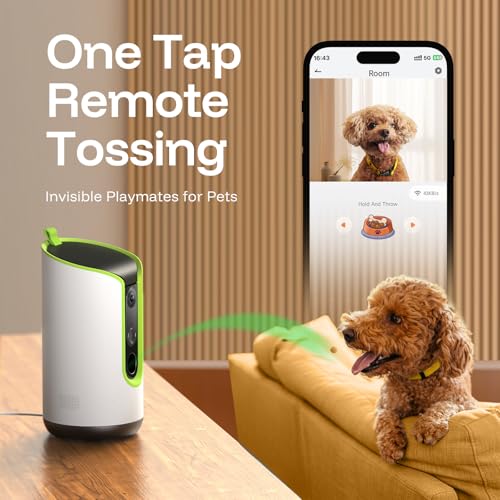 TKENPRO 5MP Pet Camera with Treat Dispenser & 360° Tracking - Image 3