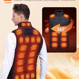 AMOVO Heated Vest – 28-Zone Electric Coat for Cold Weather
