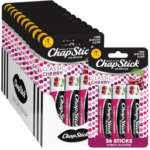 ChapStick Classic Cherry Lip Balm - Bulk 36-Count Pack