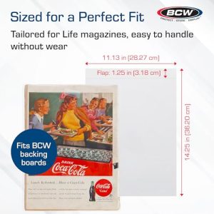 BCW 100-Pack Life Magazine Archival Bags (Acid-Free)