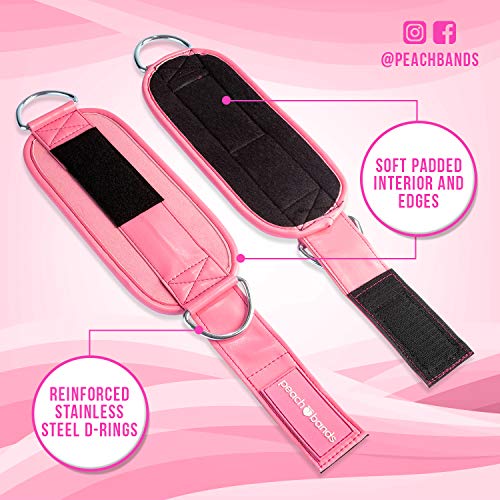 Peach Bands Cable Ankle Straps (Pair) for Workouts - Image 5