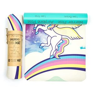 Myga Eco-Friendly Kids Yoga Mat with Poses – Non-Slip Grip