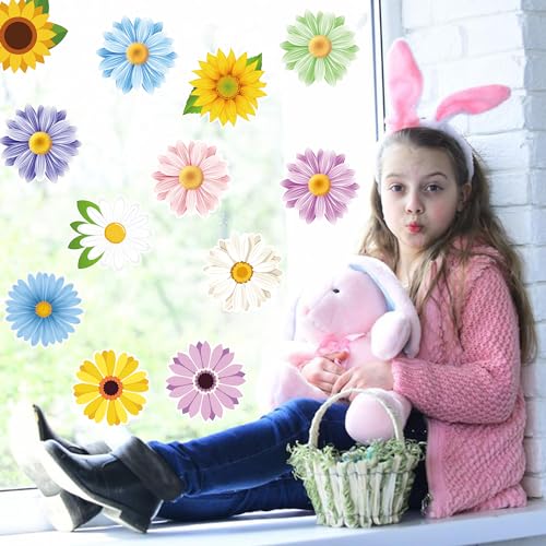 1200pc Flower Sticker Roll: Spring Daisy & Sunflower Decals - Image 5