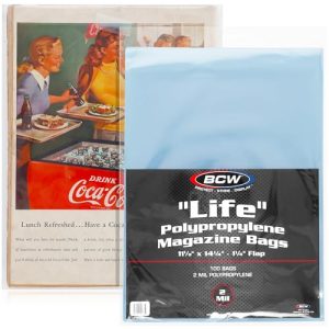 BCW 100-Pack Life Magazine Archival Bags (Acid-Free)