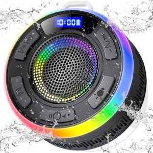 Waterproof Shower Bluetooth Speaker with Time Display