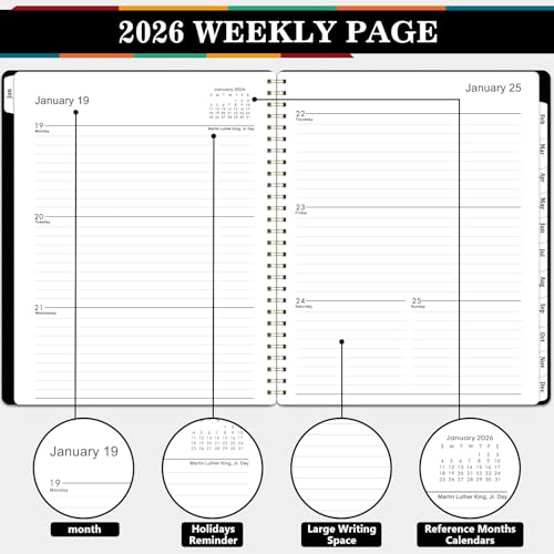 2026 Weekly & Monthly Planner 8.5"x11" - Classic Black - Image 6