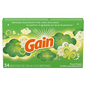 Gain Dryer Sheets Original Scent – 2 Boxes, 34 Sheets Each