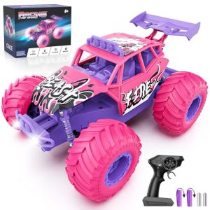 Meislane Pink All-Terrain RC Monster Truck for Girls (20KPH)