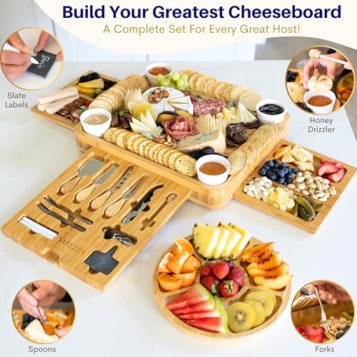 Large Bamboo Charcuterie Board Set with Accessories - Image 5