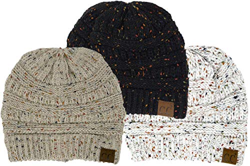 Funky Junque Confetti Beanie 3-Pack - Warm Winter Hats