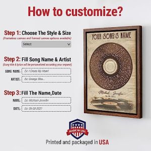 Personalized Song Lyrics Canvas – Custom Wall Art for Couples