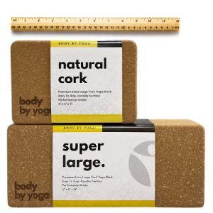 Premium Cork Yoga Blocks – Extra Large for Stability