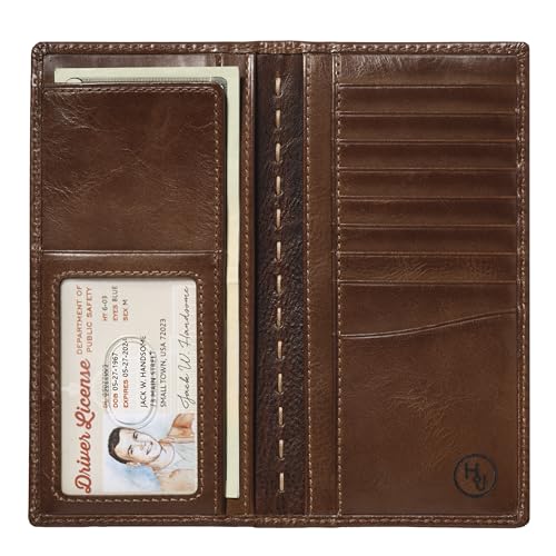 Men's Deer Ornament Long Bifold Leather Rodeo Wallet - Image 6