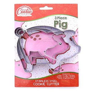 Sweet Cookie Crumbs Pig Cookie Cutter Set – 3 Pc Stainless Steel