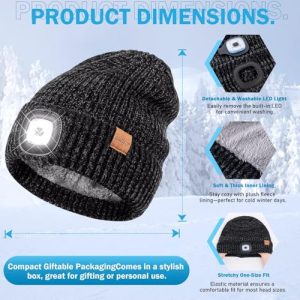 Men’s LED Beanie 3-in-1 Winter Set: Light, Scarf, Gloves