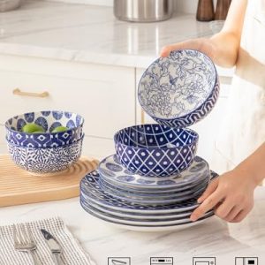 Sweejar 12-Piece Ceramic Dinnerware Set for 4