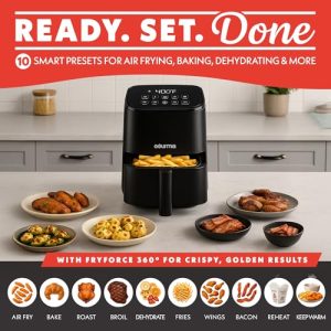 Gourmia 2 Qt Air Fryer – FryForce 360º & 8 Presets