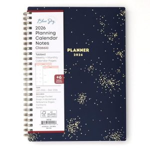 Blue Sky 2026 Weekly & Monthly Planner – Starlight Design
