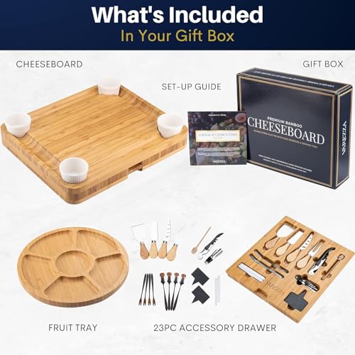 Large Bamboo Charcuterie Board Set with Accessories - Image 4
