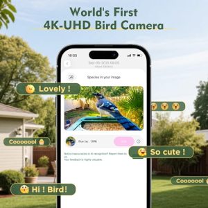 Smart Bird Feeder Camera: 4K UHD, AI Bird ID & Solar Power
