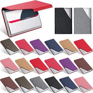 Yexiya 20-Pack PU Leather Business Card Holder Wallet