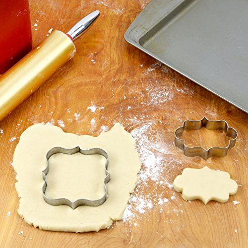 Bakerpan Stainless Steel Plaque Frame Cookie Cutters - Set of 2 - Image 2