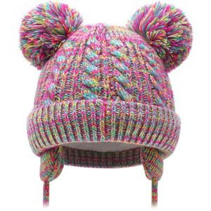 Duoyeree Toddler Winter Hat & Scarf Hood – Rainbow