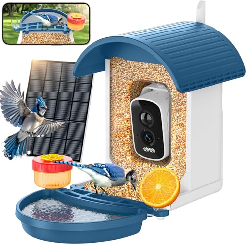 Smart Solar Bird Feeder Camera 5MP AI Night Vision