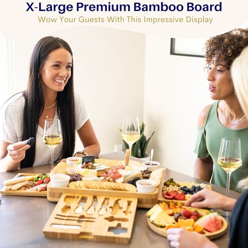 Large Bamboo Charcuterie Board Set with Accessories - Image 2