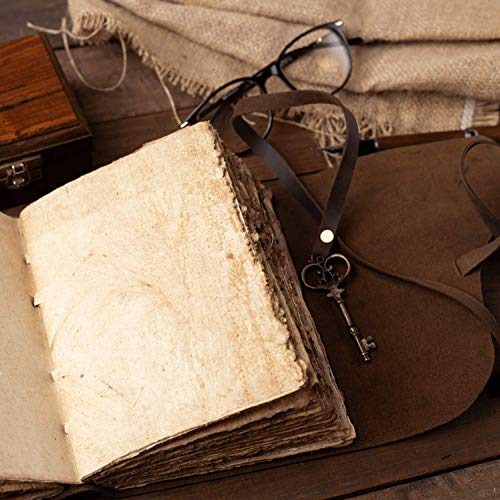 Vintage Leather Journal: Handmade Deckle Edge Sketchbook - Image 6
