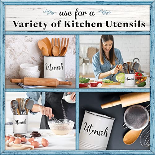 Vintage Farmhouse Utensil Holder - Kitchen Counter Organizer - Image 7