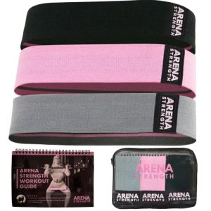 Arena Strength Fabric Booty Bands with Guide & Case