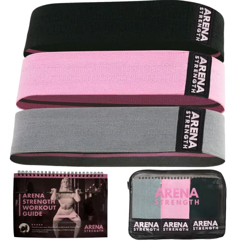 Arena Strength Fabric Booty Bands with Guide & Case