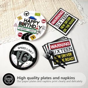 16th Birthday Drivers License Party Tableware Set (Serves 50)