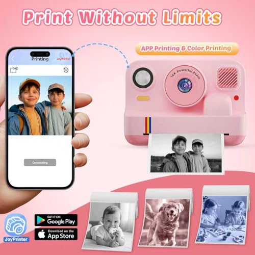 Kids Instant Print Camera 1080P Video & Dual-Lens Selfie - Image 3