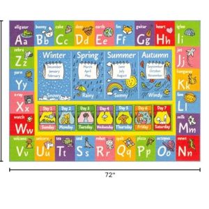 KC Cubs Educational ABC Alphabet Kids Play Mat Rug 5×7