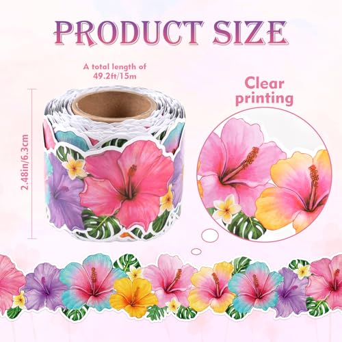 49ft Summer Tropical Hibiscus Bulletin Board Borders - Image 3